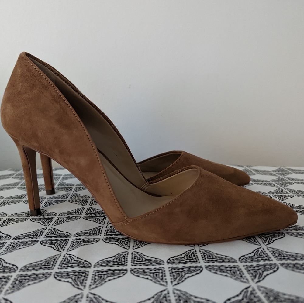 Ann Taylor Tan Suede Heels